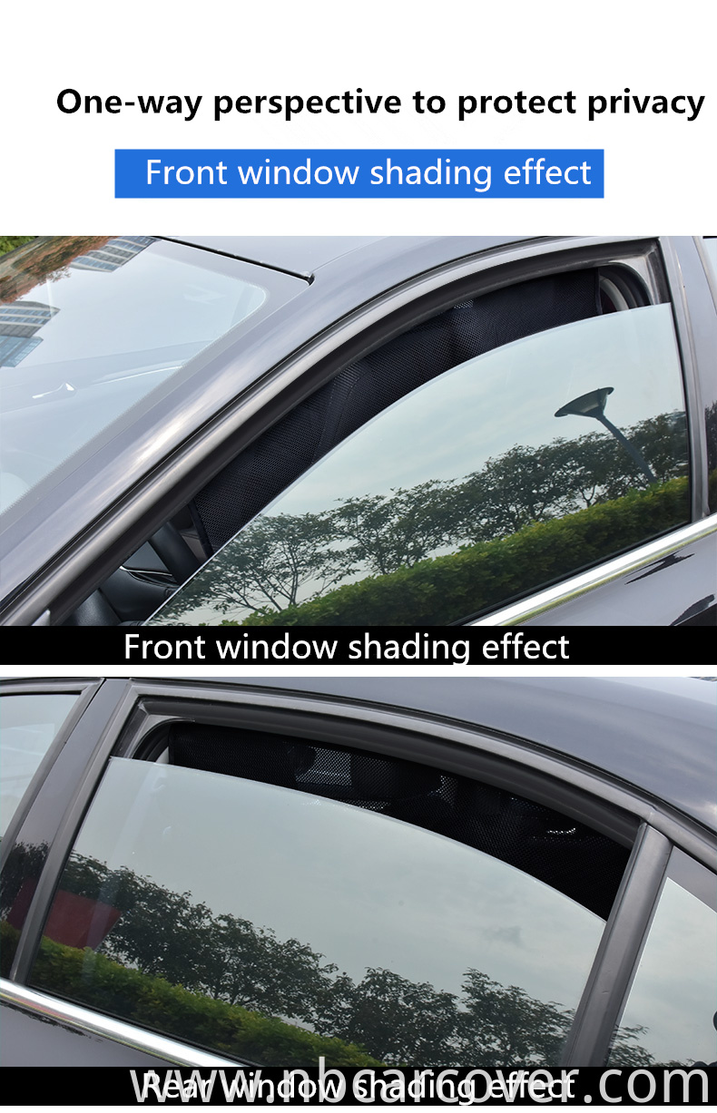 Summer UV laser protection side window anti-mosquito 5d mesh magnetic foldable car sunshade car curtain